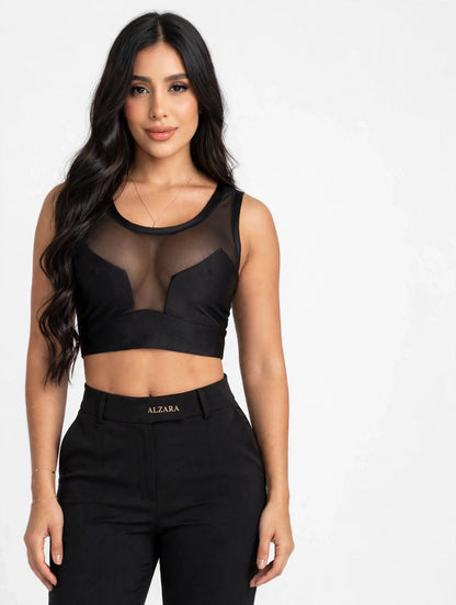 CROP TOP NEGRO